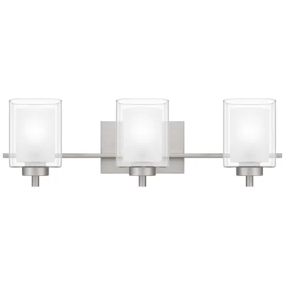 Quoizel Kolt 26" Wide Brushed Nickel 3-light Vanity Bath Light