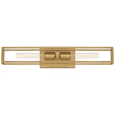 Quoizel Leighton 24" Wide Weathered Brass 2-light Bath Light
