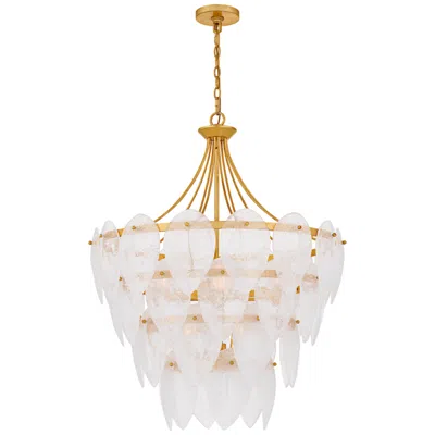 Quoizel Lilestone 28" Wide Gold Leaf 7-light Pendant
