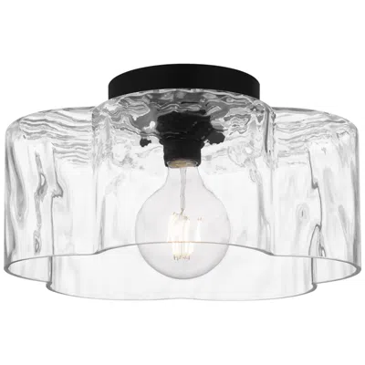 Quoizel Lilly 1-light Matte Black Semi-flush Mount