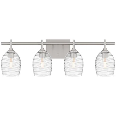 Quoizel Lucy 29" Wide Brushed Nickel 4-light Vanity Bath Light