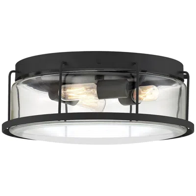 Quoizel Ludlow 13 1/4"w Earth Black 3-light Ceiling Light