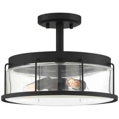 Quoizel Ludlow 13 1/4"w Earth Black 3-light Ceiling Light