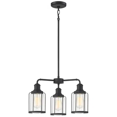 Quoizel Ludlow 20" Wide Earth Black 3-light Chandelier