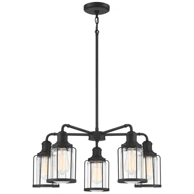 Quoizel Ludlow 25" Wide Earth Black 5-light Chandelier