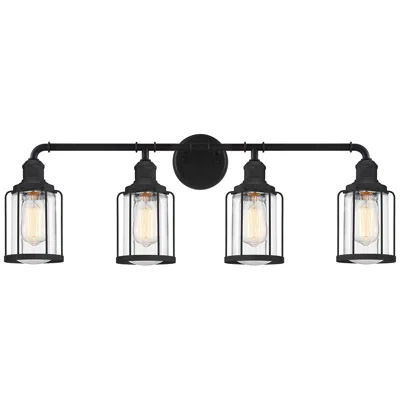 Quoizel Ludlow 33 1/2" Wide Earth Black 4-light Bath Light