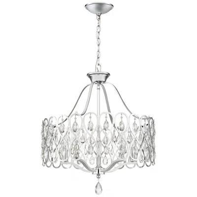 Quoizel Lulu 22" Wide Polished Chrome Crystal Pendant Light