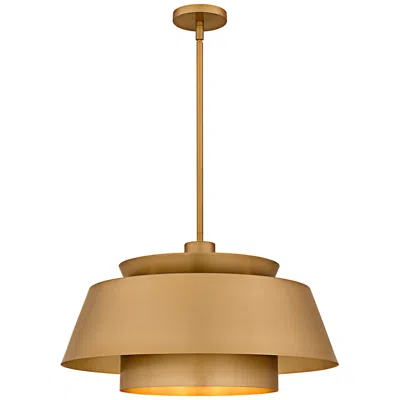 Quoizel Lumi 24" Wide Brushed Weathered Brass Pendant Light
