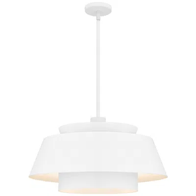 Quoizel Lumi 24" Wide Matte White 2-layer Pendant Light
