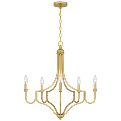 Quoizel Mabel 26 1/4" Wide Light Gold 5-light Chandelier