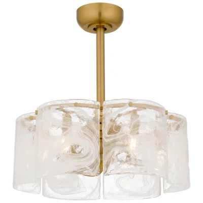Quoizel Maisie 6-light Brushed Gold Ceiling Fan Light