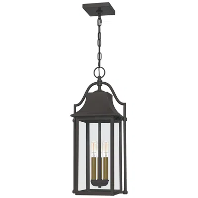 Quoizel Manning 10 1/2"w Western Bronze 3-light Mini Pendant