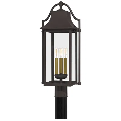 Quoizel Manning 24 1/4"h Western Bronze Outdoor Post Light In Black