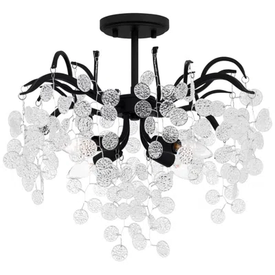 Quoizel Maple 22" Wide Earth Black 4-light Ceiling Light