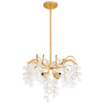 Quoizel Maple 4-light Gold Leaf Pendant Light