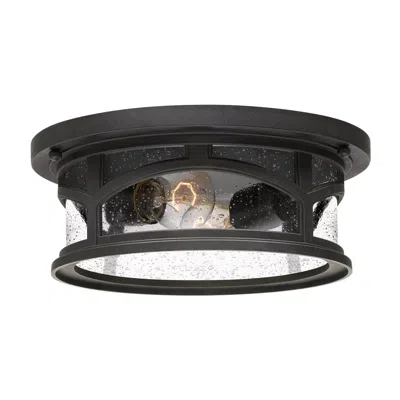 Quoizel Marblehead 13"w Mystic Black 2-light Outdoor Ceiling Light