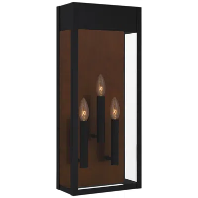 Quoizel Maren 3-light Matte Black Outdoor Wall Lantern