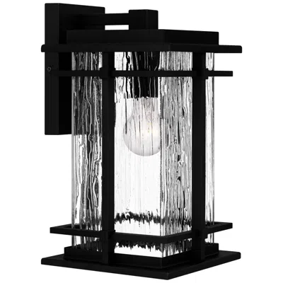 Quoizel Mcalister 14" High Earth Black Outdoor Wall Light