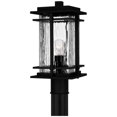 Quoizel Mcalister 16 1/2" High Earth Black Outdoor Post Mount Light