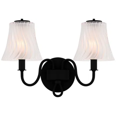 Quoizel Mckinney 11" High Matte Black 2-light Wall Sconce