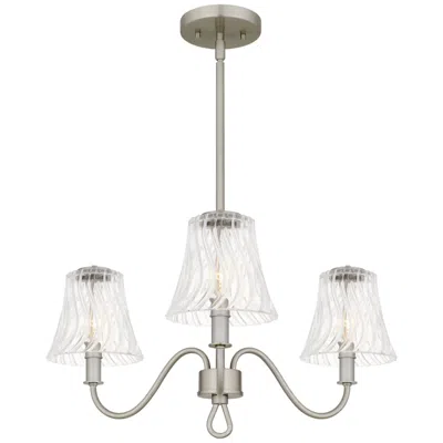 Quoizel Mckinney 3-light Brushed Nickel Chandelier