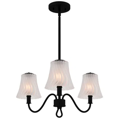 Quoizel Mckinney 3-light Matte Black Chandelier