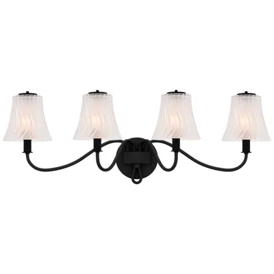 Quoizel Mckinney 4-light Matte Black Bath Light