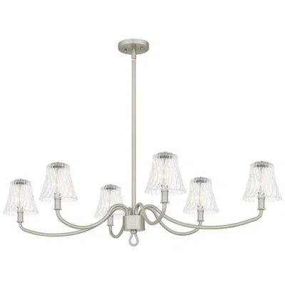 Quoizel Mckinney 6-light Brushed Nickel Linear Chandelier
