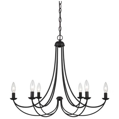 Quoizel Mirren 28" Wide Imperial Bronze 6-light Candelabra Chandelier