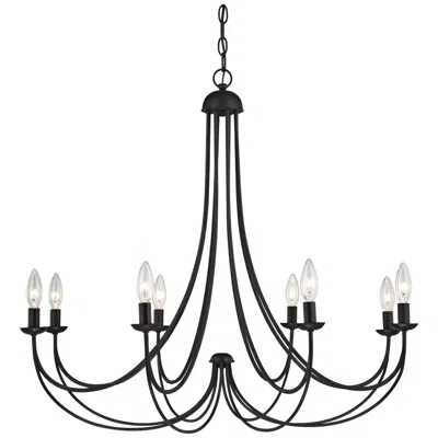 Quoizel Mirren 32" Wide Imperial Bronze 8-light Candelabra Chandelier In Black