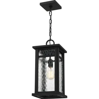Quoizel Moira Black 1 -bulb 17.5" H Outdoor Hanging Lantern In Powder Coated Finish