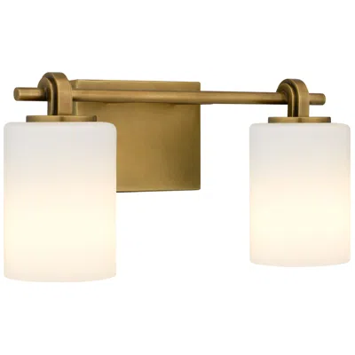 Quoizel Morris 2-light Weathered Brass Vanity Light