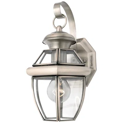 Quoizel Newbury 11.5" Pewter Traditional Lantern Outdoor Wall Light