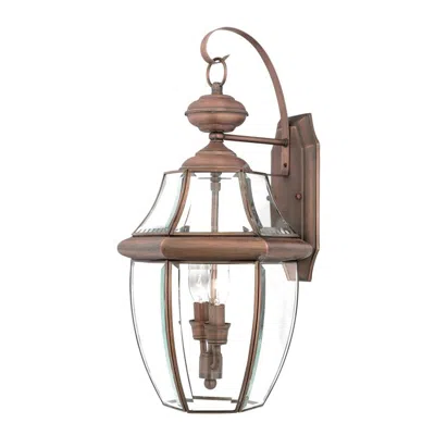 Quoizel Newbury 20"h Aged Copper Outdoor Lantern Wall Light