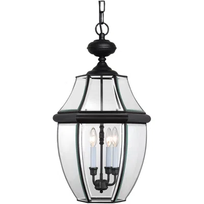 Quoizel Newbury 21" High Mystic Black 3-light Outdoor Hanging Light