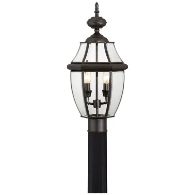 Quoizel Newbury 21-in H Medici Bronze Outdoor Post Lantern