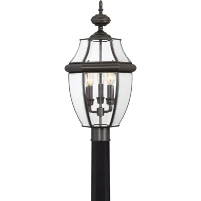 Quoizel Newbury 23" High Medici Bronze 3-light Outdoor Post Light