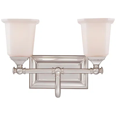Quoizel Nicholas 10" High Brushed Nickel 2-light Wall Sconce