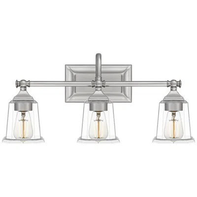 Quoizel Nicholas 22" Wide Brushed Nickel 3-light Bath Light