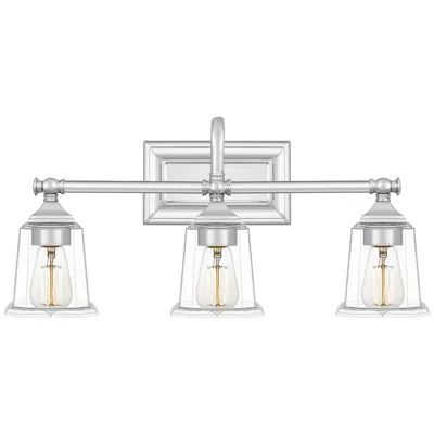 Quoizel Nicholas 22" Wide Polished Chrome 3-light Bath Light