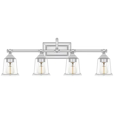Quoizel Nicholas 30 1/2"w Polished Chrome 4-light Bath Light