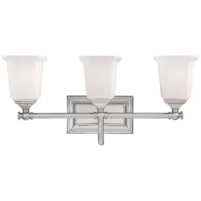 Quoizel Nicholas Collection 22" Wide Brushed Nickel Bathroom Light