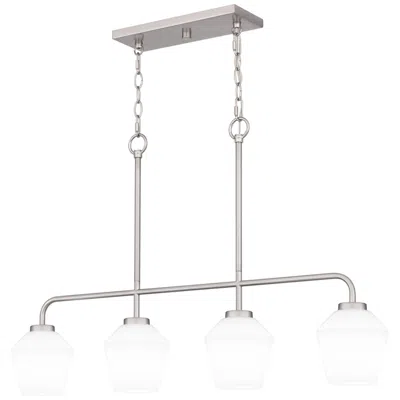 Quoizel Nielson 36"w Brushed Nickel 4-light Island Pendant