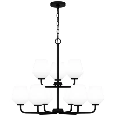 Quoizel Nielson 9-light Matte Black Chandelier
