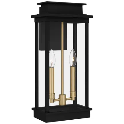 Quoizel Noelle 18 3/4" High Matte Black 2-light Outdoor Wall Light In Multi