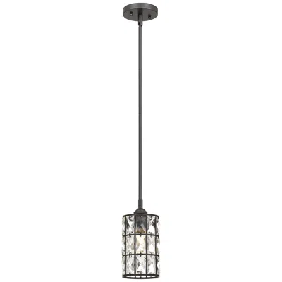 Quoizel Oliver 5" Wide Western Bronze Mini Pendant In Black
