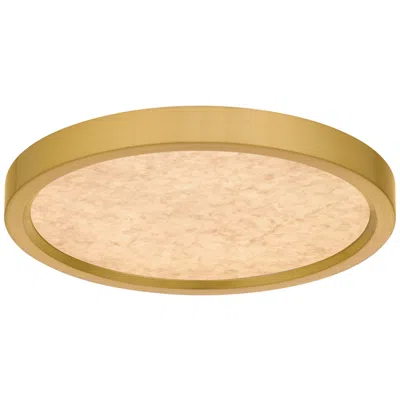 Quoizel Outskirts 11" Wide Brushed Gold Led Ceiling Light In Brown