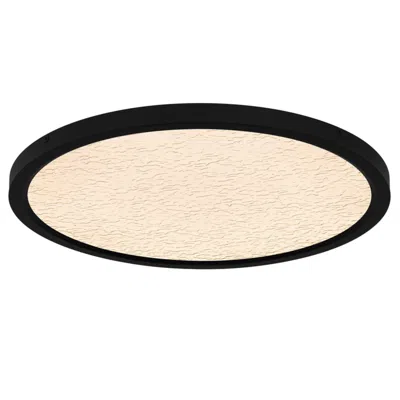 Quoizel Outskirts Integrated Led Earth Black Flush Mount With Cct Switch