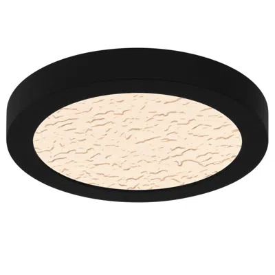 Quoizel Outskirts Integrated Led Earth Black Flush Mount With Cct Switch