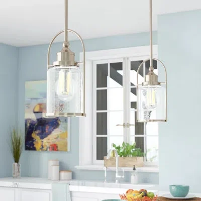 Quoizel Payson 1 - Light Mini Pendant Light In Brushed Nickel